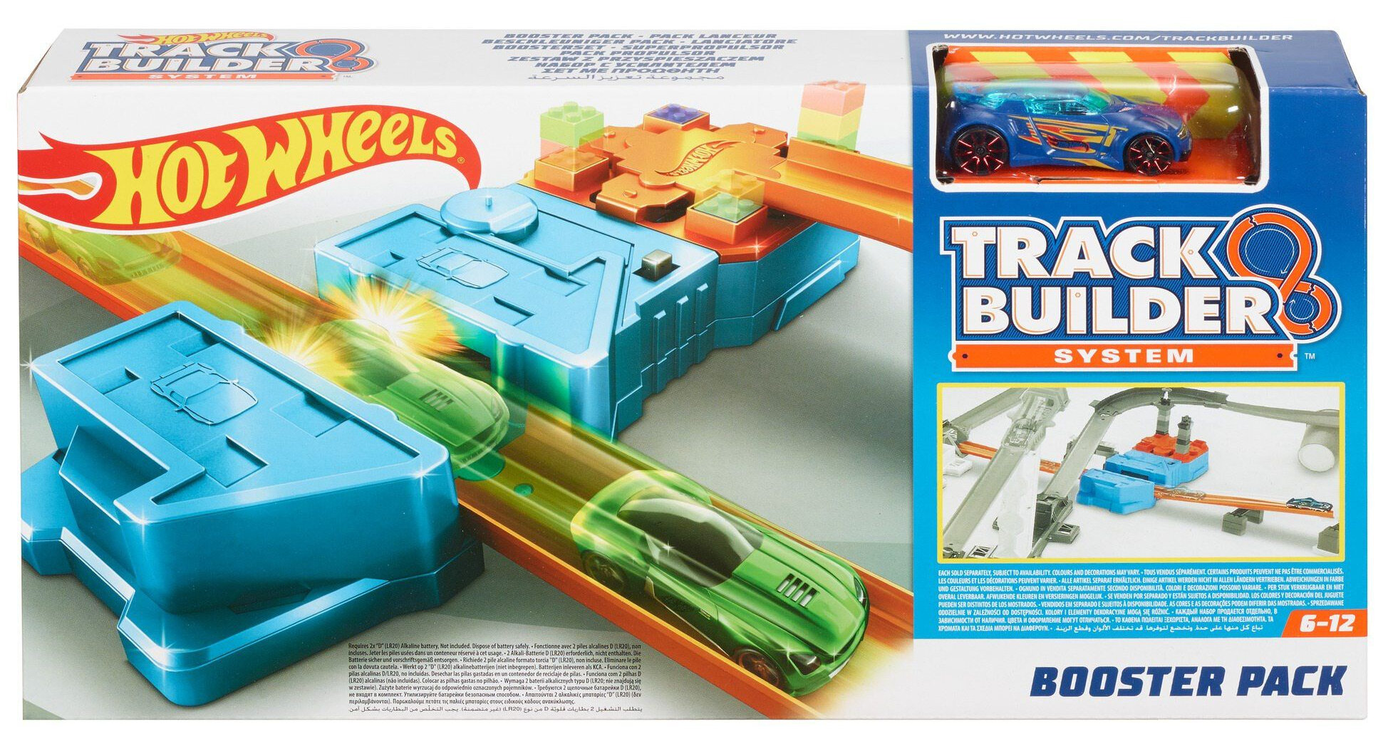 Tor Hot Wheels Track Builder Przyspieszacz z Napędem niskie ceny i