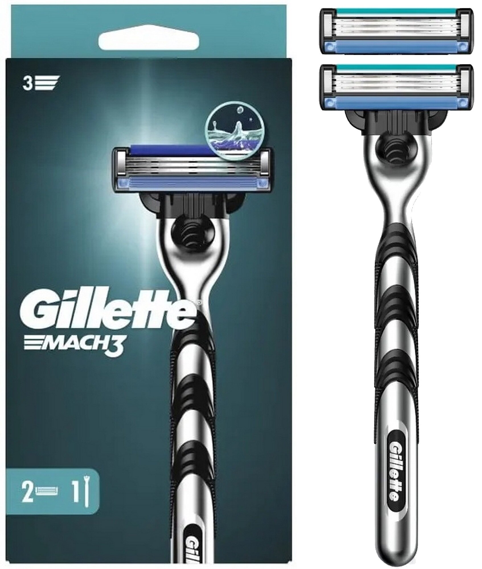 GILLETTE Mach3 Charcoal 2 Ostrza Golarka Niskie Ceny I Opinie W