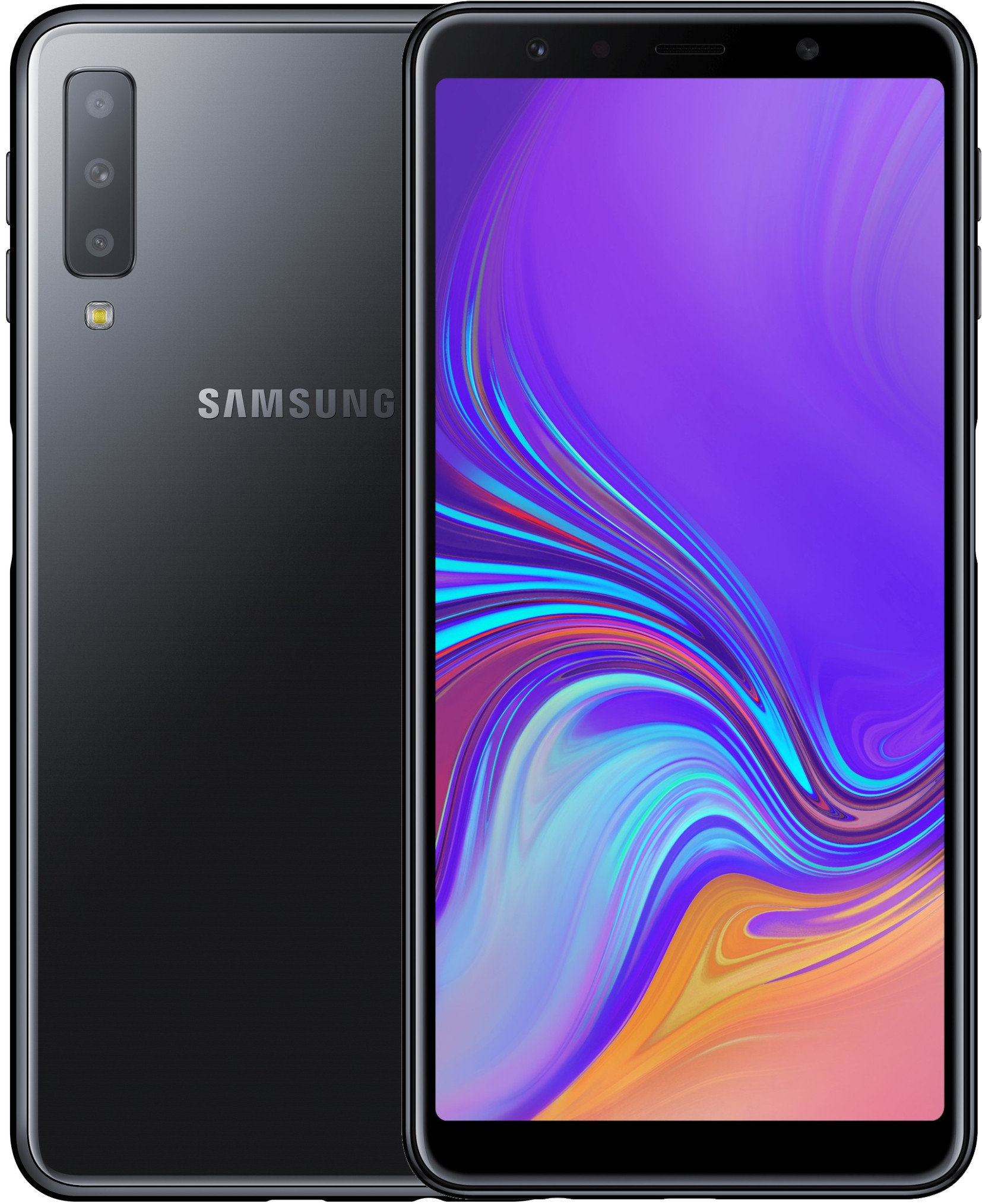 Шлейф для samsung a750 galaxy a7 2018 кнопка включения сканер отпечатка пальца синий