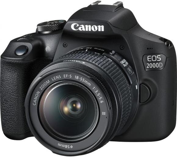 CANON EOS 2000D Czarny + Obiektyw EF-S 18-55mm III Aparat - niskie ceny i  opinie w Media Expert