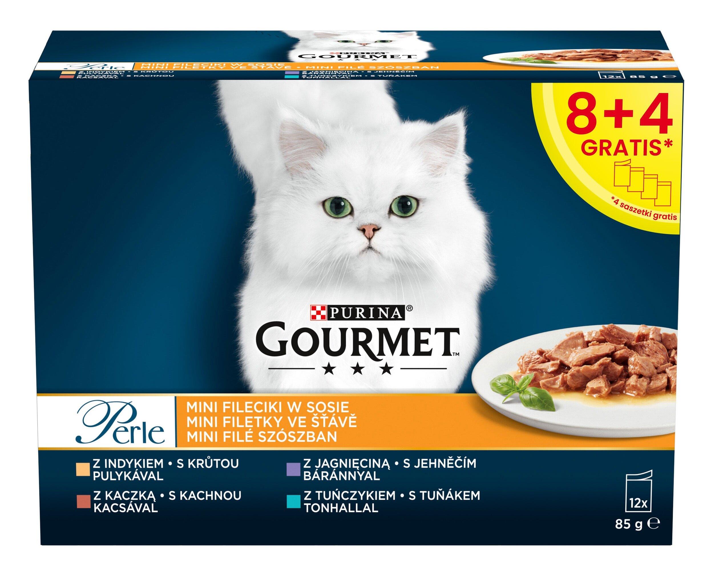 Karma dla kota Gourmet Gold Perle Adult Mix smak&oacute;w w sosie 12 x 85 g