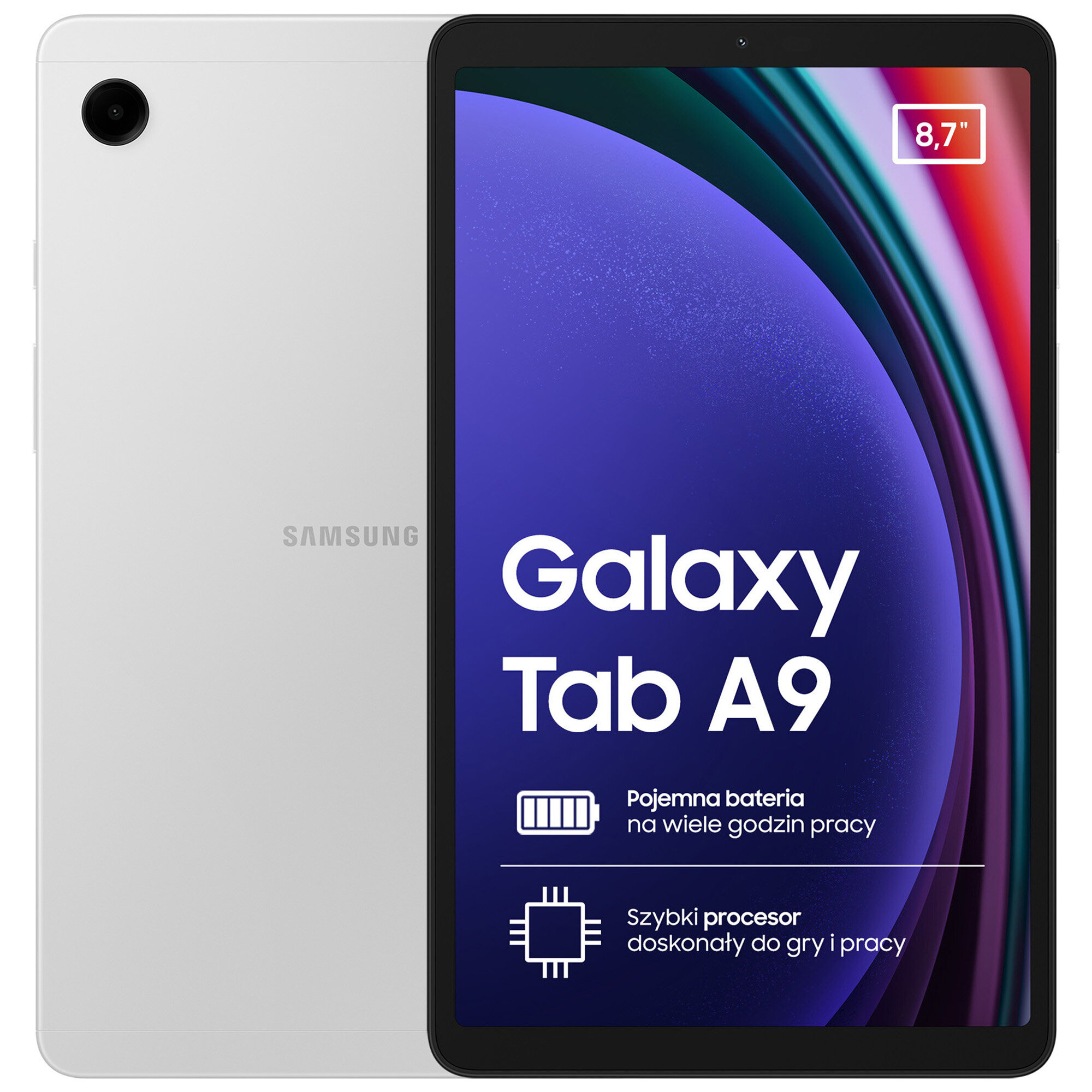 Tablet SAMSUNG Galaxy Tab A9 8.7&quot; 4/64 GB Wi-Fi Srebrny