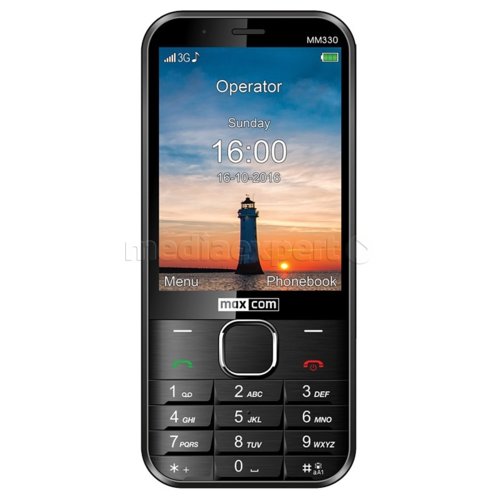 MAXCOM MM330 Czarny Telefon komórkowy - ceny i opinie w Media Expert