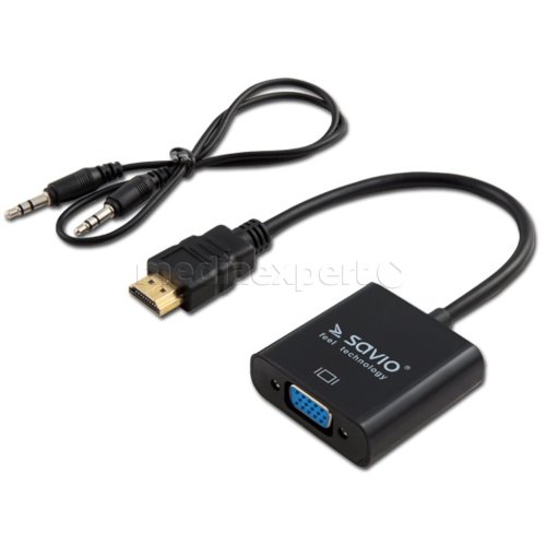 SAVIO CL-23/B Adapter HDMI - VGA - ceny i opinie w Media Expert
