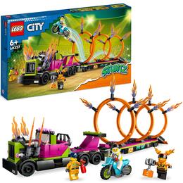 LEGO 60357 City Wyzwanie kaskaderskie – ciężarówka i ogniste obręcze