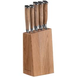 Zestaw noży GÖTZE & JENSEN KN700 (Rączki i blok z drewna dębowego)