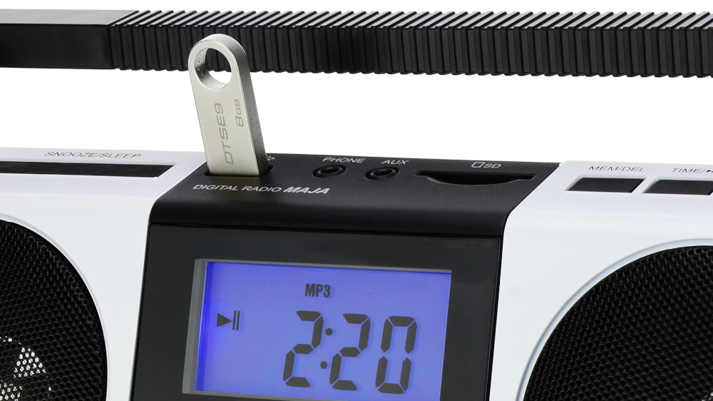 Radio ELTRA MAJA USB Bialy - Funkcje