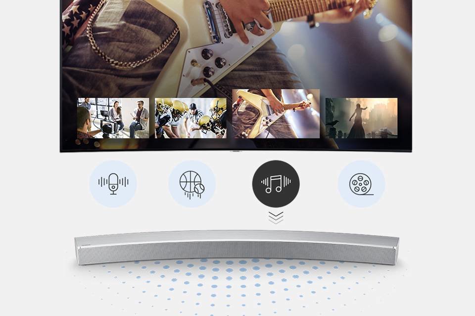 Samsung Idealnie dopasowany dźwięk. Tryb Smart Sound Samsung Idealnie dopasowany dźwięk. Tryb Smart Sound