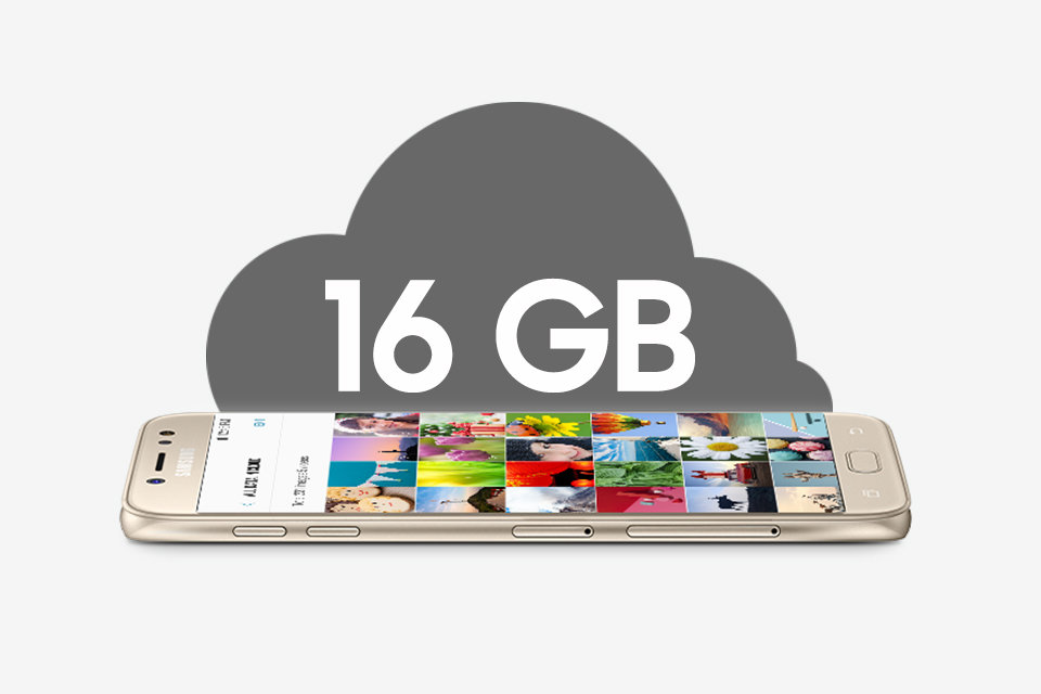 Samsung Duża pojemność pamięci wewnętrznej smartfona (16 GB). Łatwo rozszerzysz aż o 256 GB Samsung Duża pojemność pamięci wewnętrznej smartfona (16 GB). Łatwo rozszerzysz aż o 256 GB