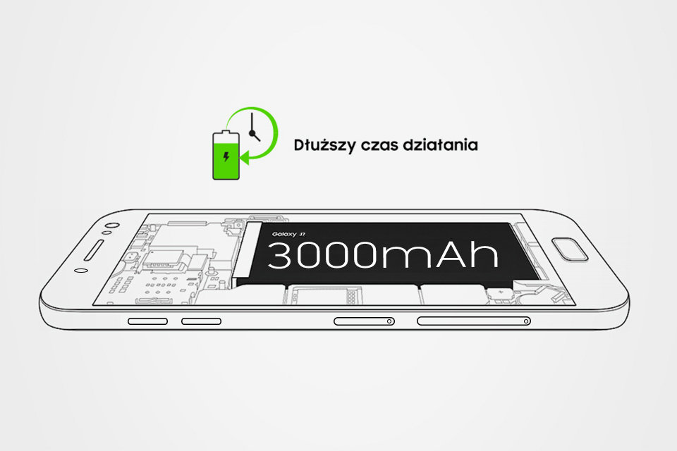 Samsung Długi czas pracy. Bateria 3000 mAh Samsung Długi czas pracy. Bateria 3000 mAh