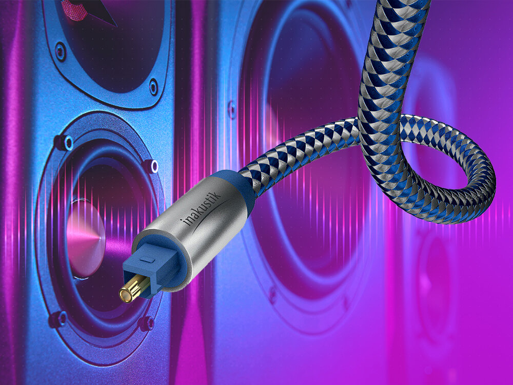 Kabel optyczny Toslink - Toslink IN-AKUSTIK 5 m - Wysoka jakość wykonania