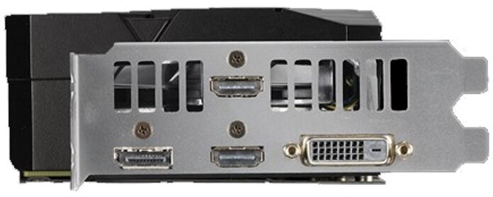 Karta graficzna ASUS GeForce RTX 2060 Dual EVO 6G dostępne złącza port Display Port HDMI DVI praca na kilku monitorach