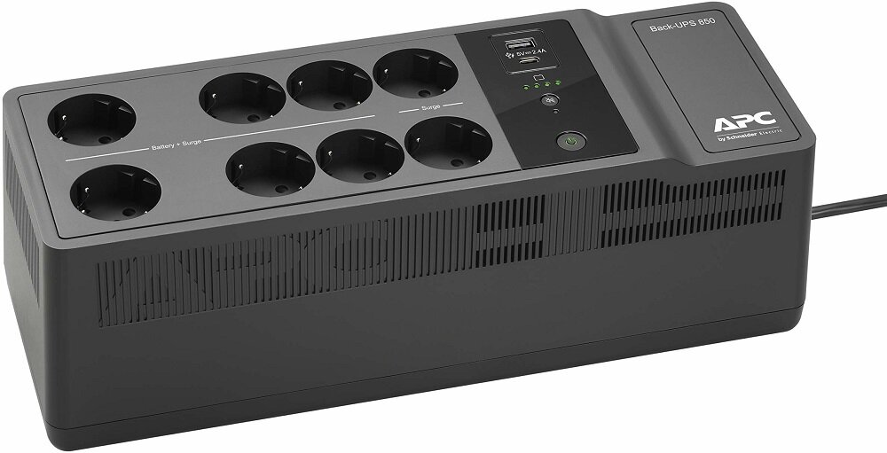 Zasilacz UPS APC BE850G2-CP - wyglad ogólny opis