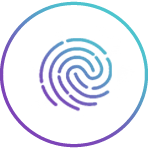 Linie papilarne ikona kolor Linie papilarne ikona kolor