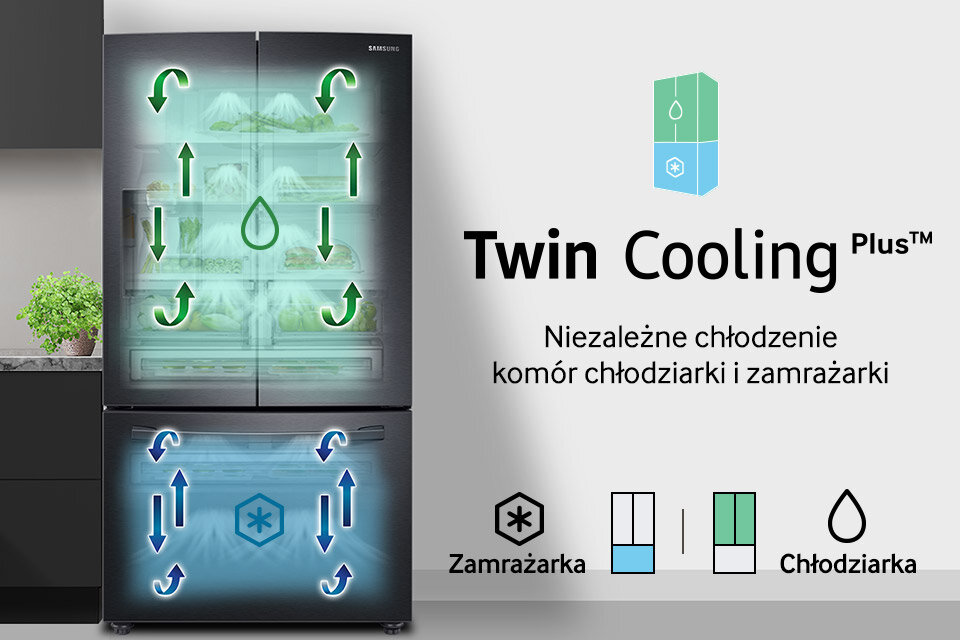 Niezależne chłodzenie komór chłodziarki i zamrażarki Niezależne chłodzenie komór chłodziarki i zamrażarki