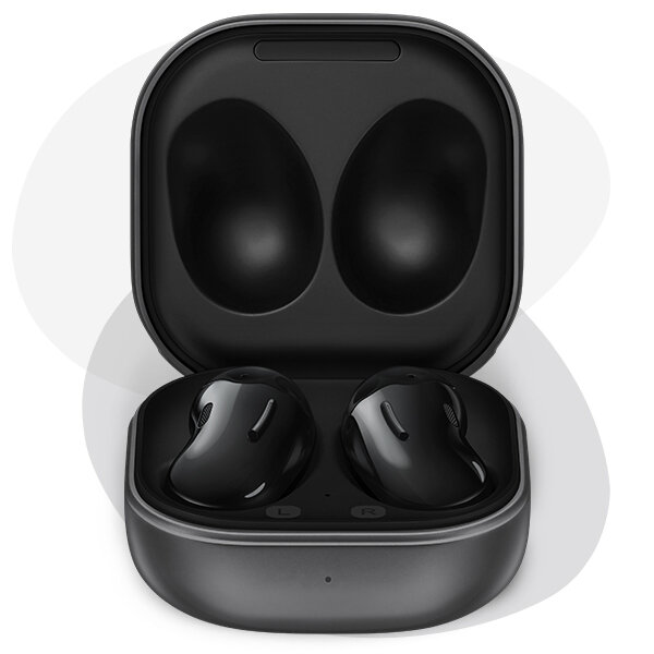 Grafika towarzysząca specyfikacji technicznej zbliżenie galaxy buds live onyx dostepnych w mediaexpert Grafika towarzysząca specyfikacji technicznej zbliżenie galaxy buds live onyx dostepnych w mediaexpert