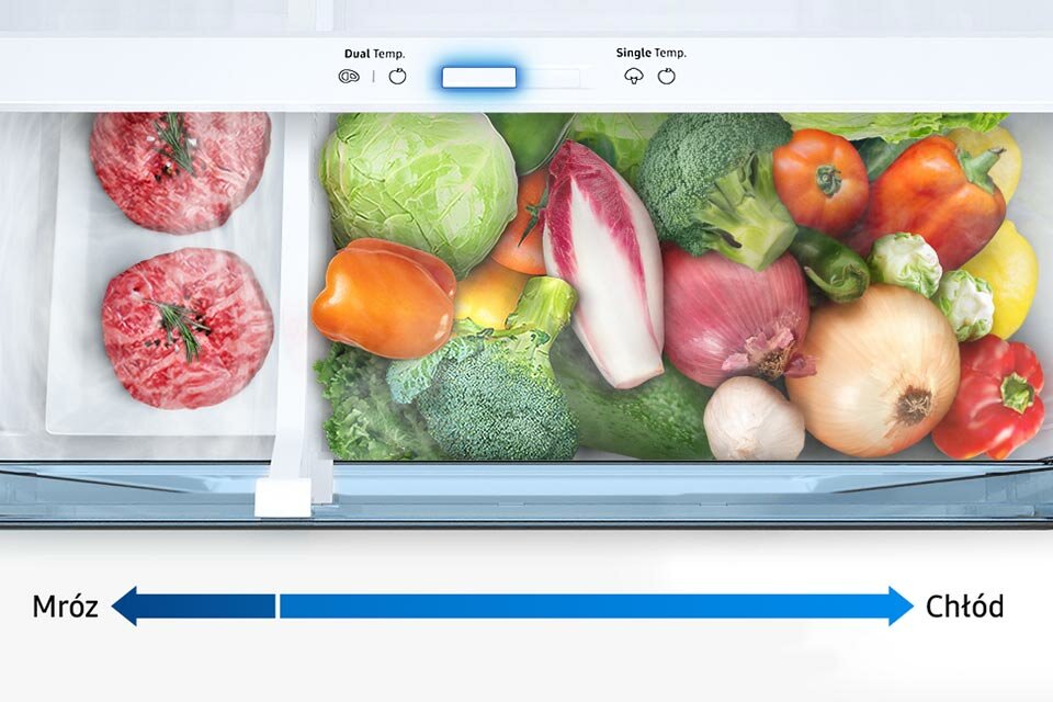 Szuflada optimal fresh + z dwiema strefami temperatur Szuflada optimal fresh + z dwiema strefami temperatur