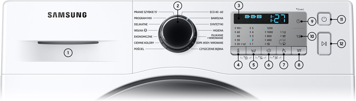 phpg1dCya 1400 panel sterowania WW80TA026AH phpg1dCya 1400 panel sterowania WW80TA026AH