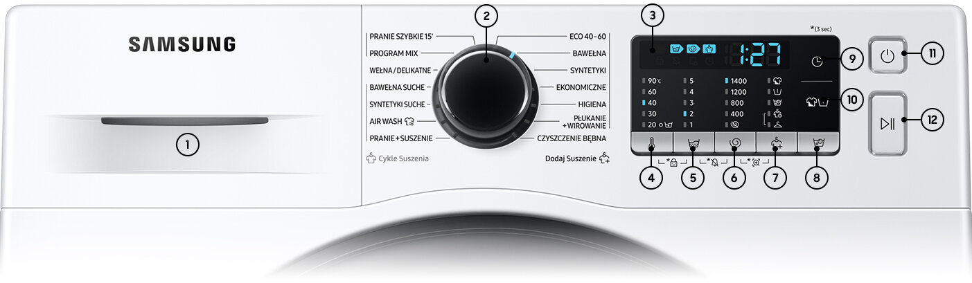 Panel sterowania pralko - suszarki Samsung Panel sterowania pralko - suszarki Samsung