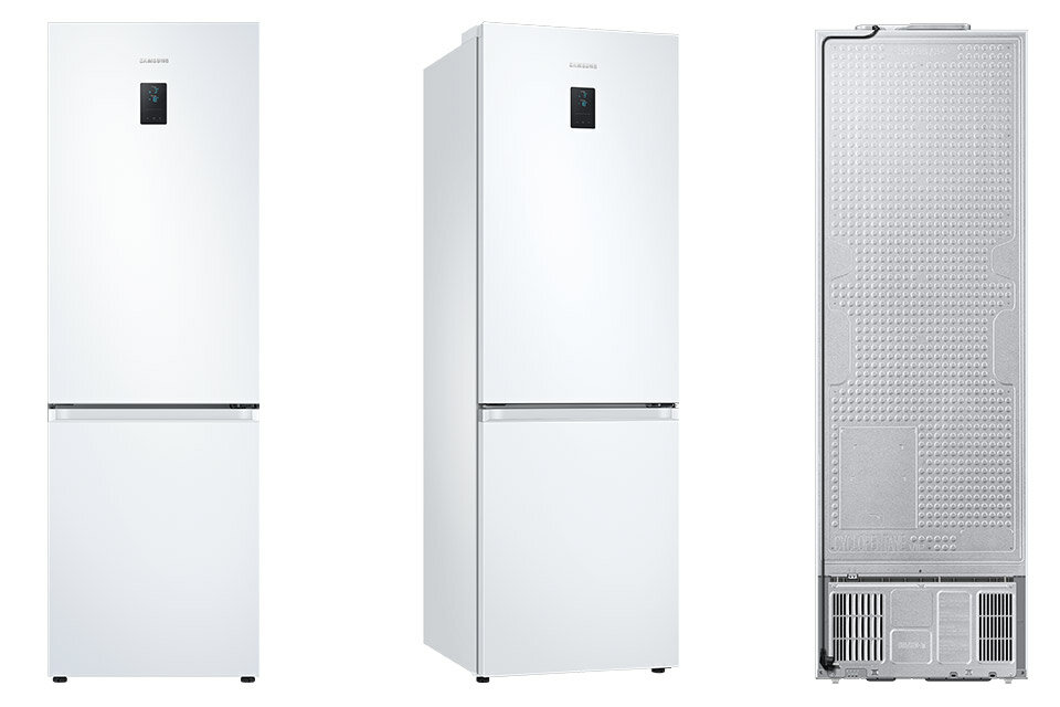 Biała lodówka RB34T671EWW Samsung z podchwytami i zewnętrznym panelem sterowania Biała lodówka RB34T671EWW Samsung z podchwytami i zewnętrznym panelem sterowania