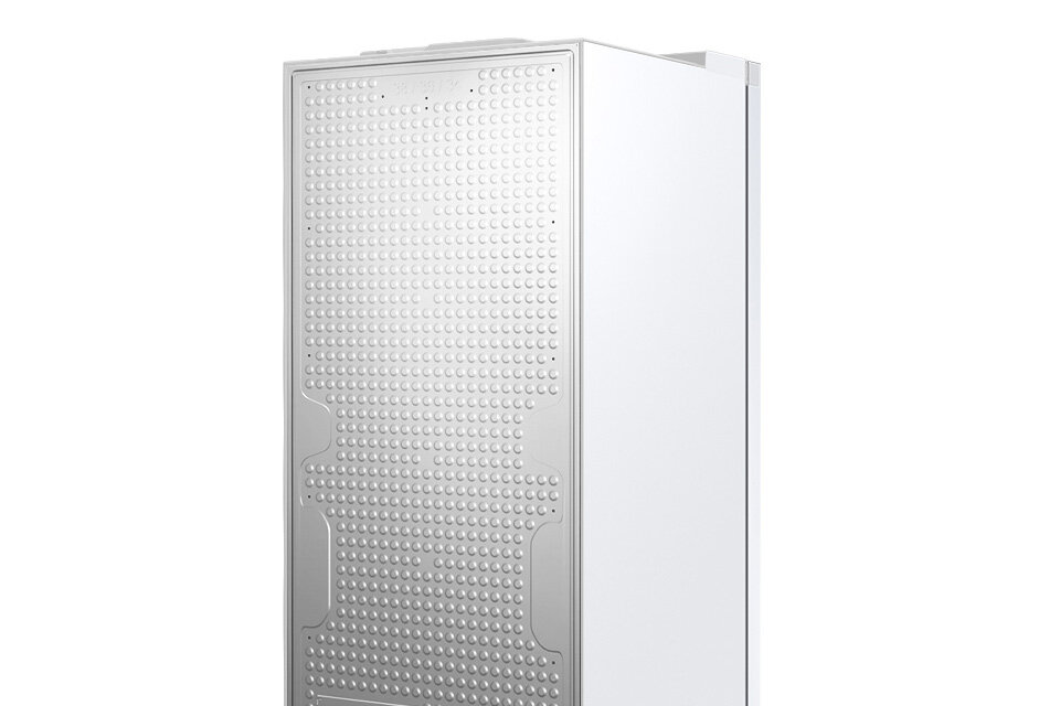 Biała lodówka z zabudowanym tyłem metalową osłona Clean Back Biała lodówka z zabudowanym tyłem metalową osłona Clean Back