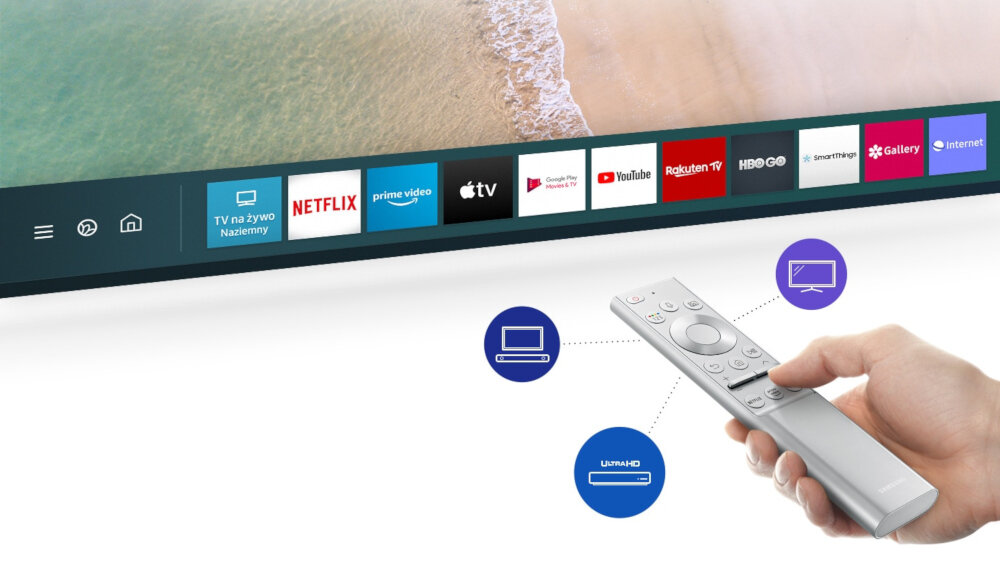Telewizor SAMSUNG QLED QE85Q60T - Pilot