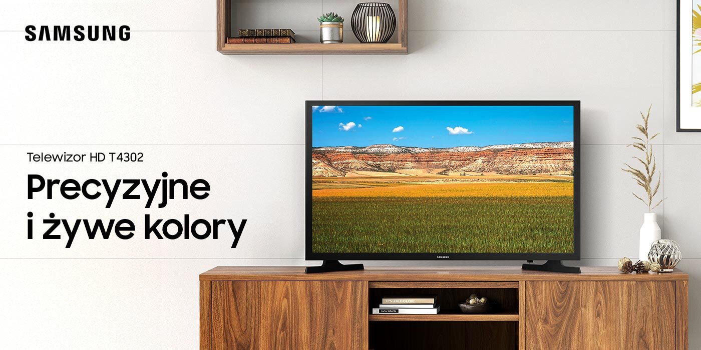 Telewizor Samsung HD T4302 z oferty Media Expert wyróżniają precyzyjne i żywe kolory wyświetlanego obrazu Telewizor Samsung HD T4302 z oferty Media Expert wyróżniają precyzyjne i żywe kolory wyświetlanego obrazu
