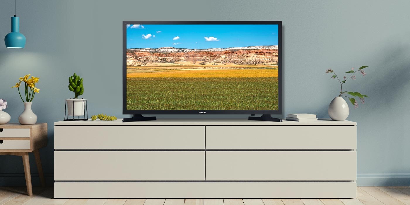 Telewizor Samsung T4302 z oferty Media Expert można ustawić w zestawieniu z dowolnymi meblami Telewizor Samsung T4302 z oferty Media Expert można ustawić w zestawieniu z dowolnymi meblami