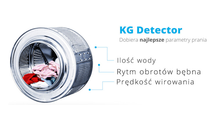 Pralka CANDY CS 1072DE-1-S automatyka wagowa kg detector