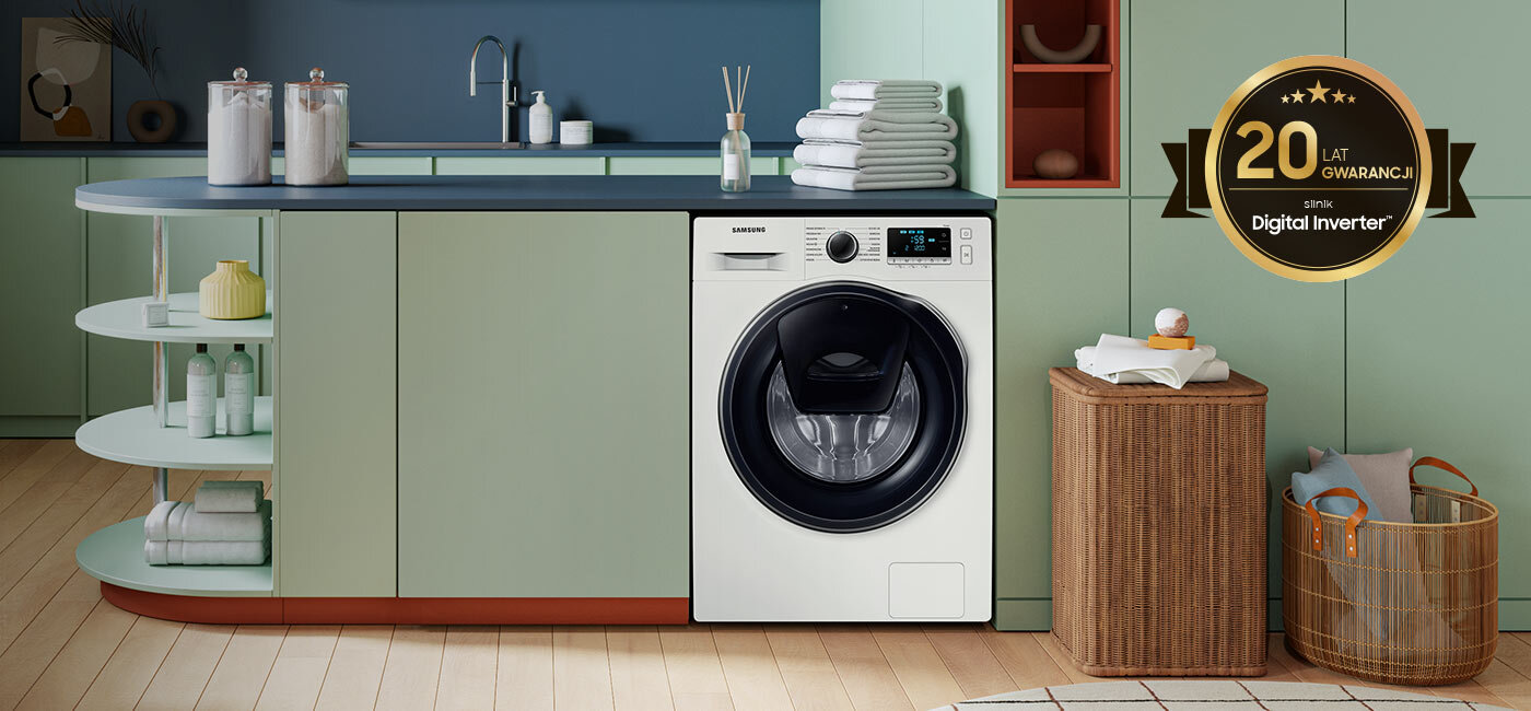 Pralka Samsung slim WW8NK62E0RW posiada silnik Digital Inverter z 20-letnią gwarancją Pralka Samsung slim WW8NK62E0RW posiada silnik Digital Inverter z 20-letnią gwarancją