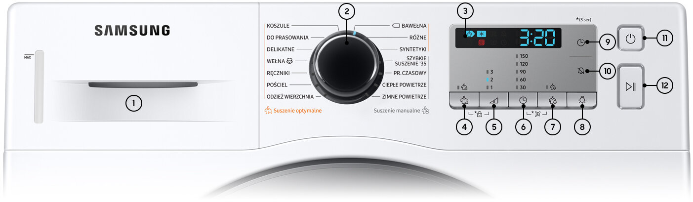 Wygodny panel sterowania Wygodny panel sterowania