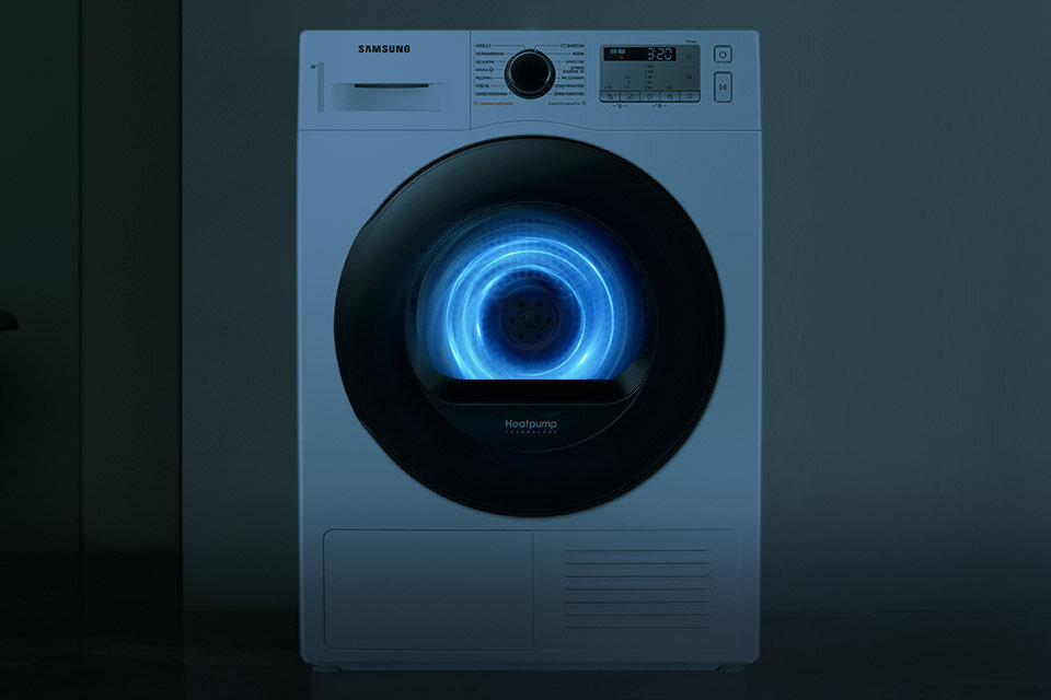 Podświetlanie bębna zapewnia nowoczesny wygląd suszarce Podświetlanie bębna zapewnia nowoczesny wygląd suszarce