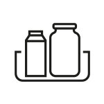 dużo miejsca na produkty na drzwiach chłodziarki dużo miejsca na produkty na drzwiach chłodziarki