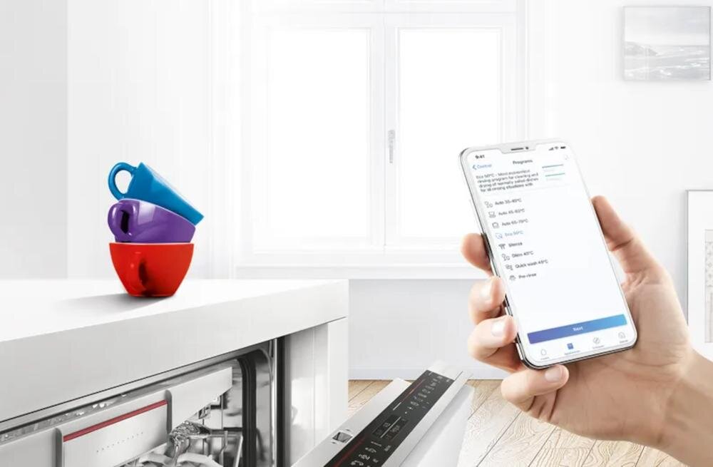 BOSCH SMS6ECI93E home connect monitorowanie sterowanie zdalne funkcje instrukcja obsługa sklep wskazówki diagnostyka