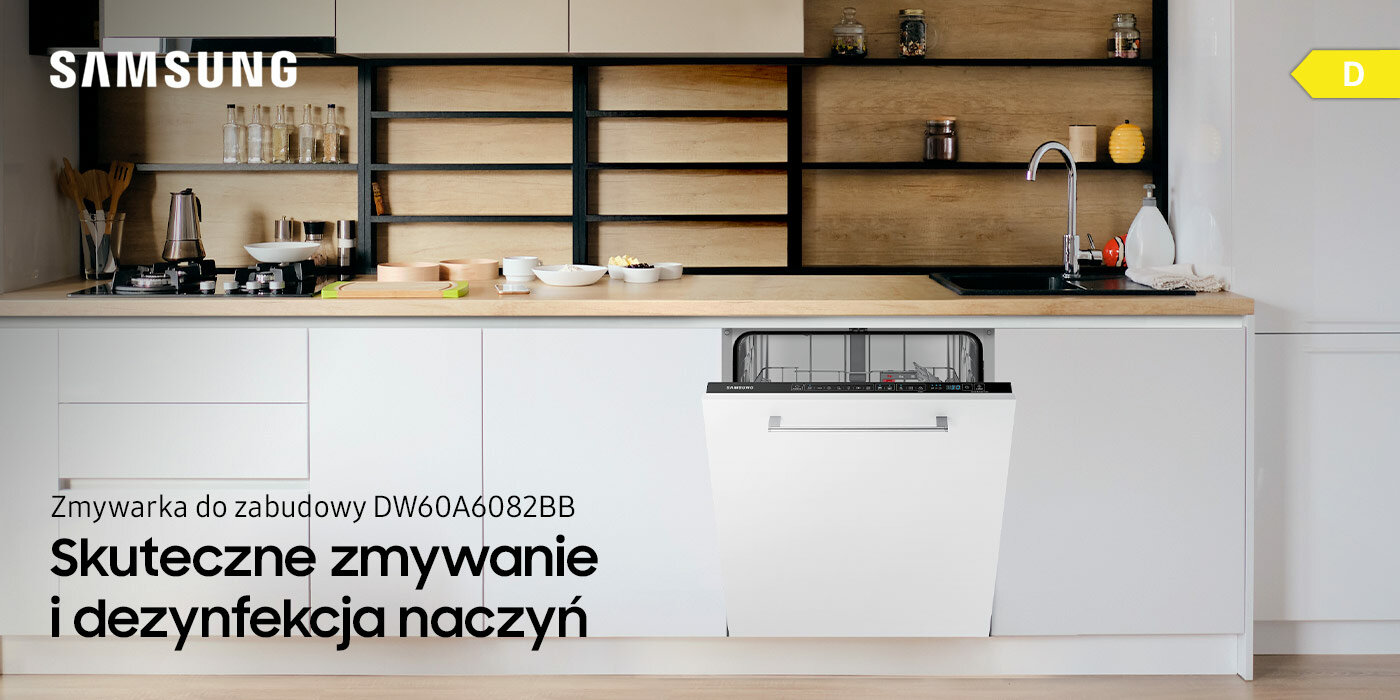 Urządzenie do pełnej zabudowy, dodaje elegancji wnętrzom. Zmywa i dezynfekuje Urządzenie do pełnej zabudowy, dodaje elegancji wnętrzom. Zmywa i dezynfekuje