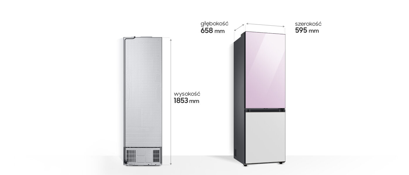 wysokość, szerokość i głębokość chłodziarko-zamrażarki wysokość, szerokość i głębokość chłodziarko-zamrażarki