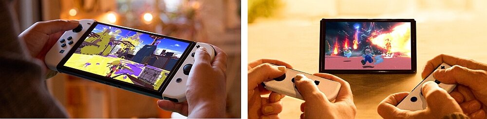 Konsola NINTENDO Switch Oled ekran pamięć gry granie sterowanie kontroler rozdzielczość pojemność mario zelda głośniki