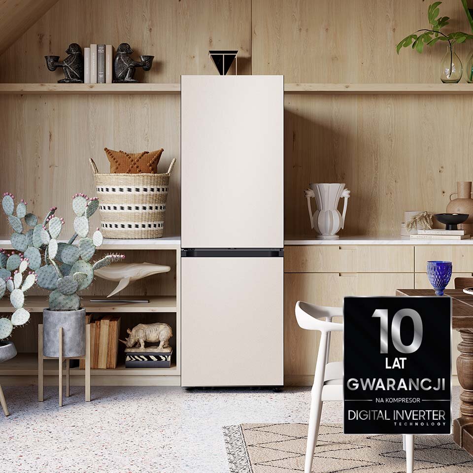 Zdjęcie modelu RB34A7B5CAP, który nie tylko efektownie wygląda, lecz również efektywnie działa, o czym informuje dodatkowa adnotacja poświęcona kompresorowi Digital Inverter. Zdjęcie modelu RB34A7B5CAP, który nie tylko efektownie wygląda, lecz również efektywnie działa, o czym informuje dodatkowa adnotacja poświęcona kompresorowi Digital Inverter.