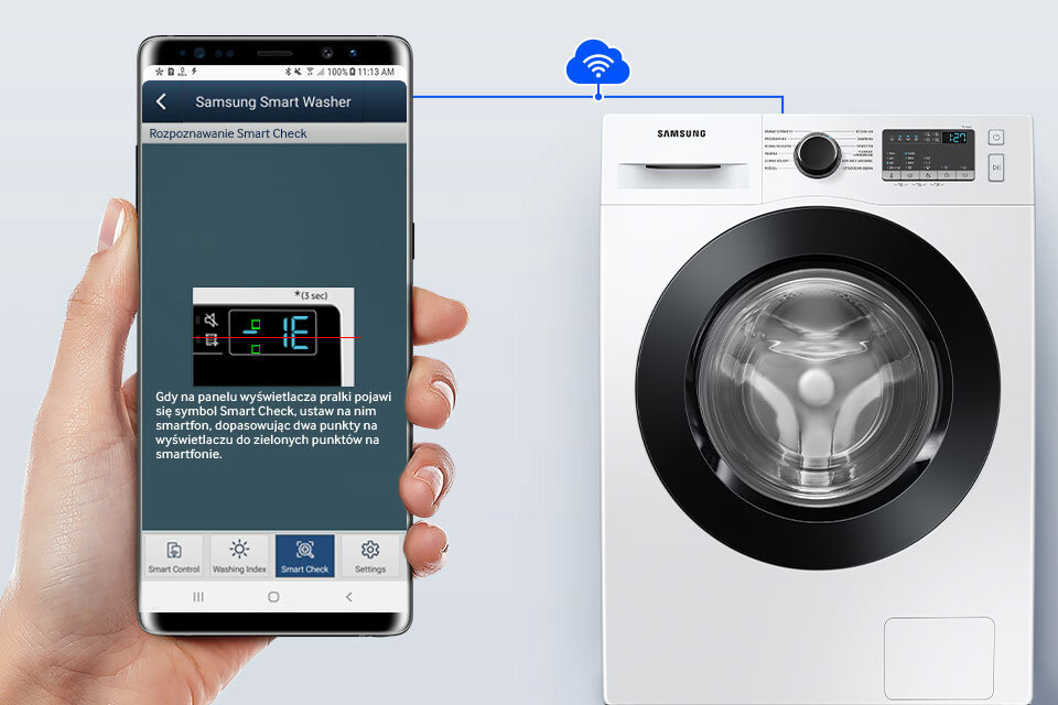 Smart Check monitoruje pracę pralki Smart Check monitoruje pracę pralki
