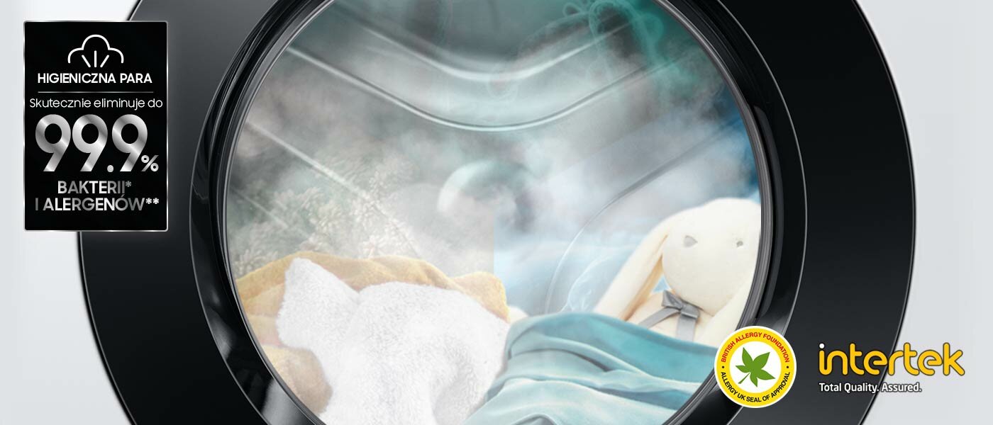 Para usuwa bakterie i alergeny Para usuwa bakterie i alergeny