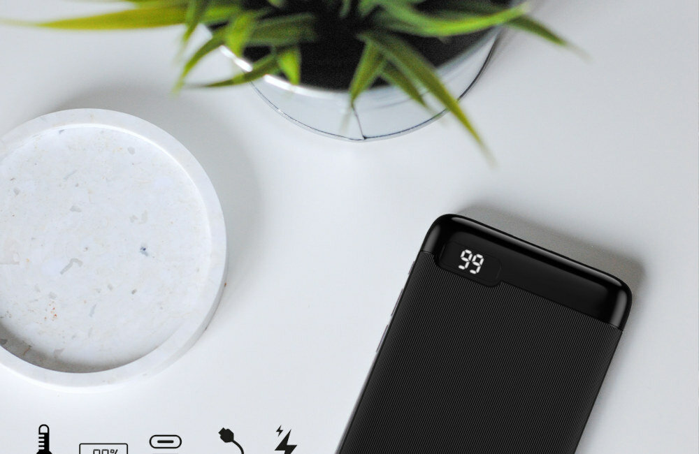 Powerbank SETTY MXPB-01 5000mAh Czarny szybkie ladowanie przegrzanie przeladowanie zabezpieczenia