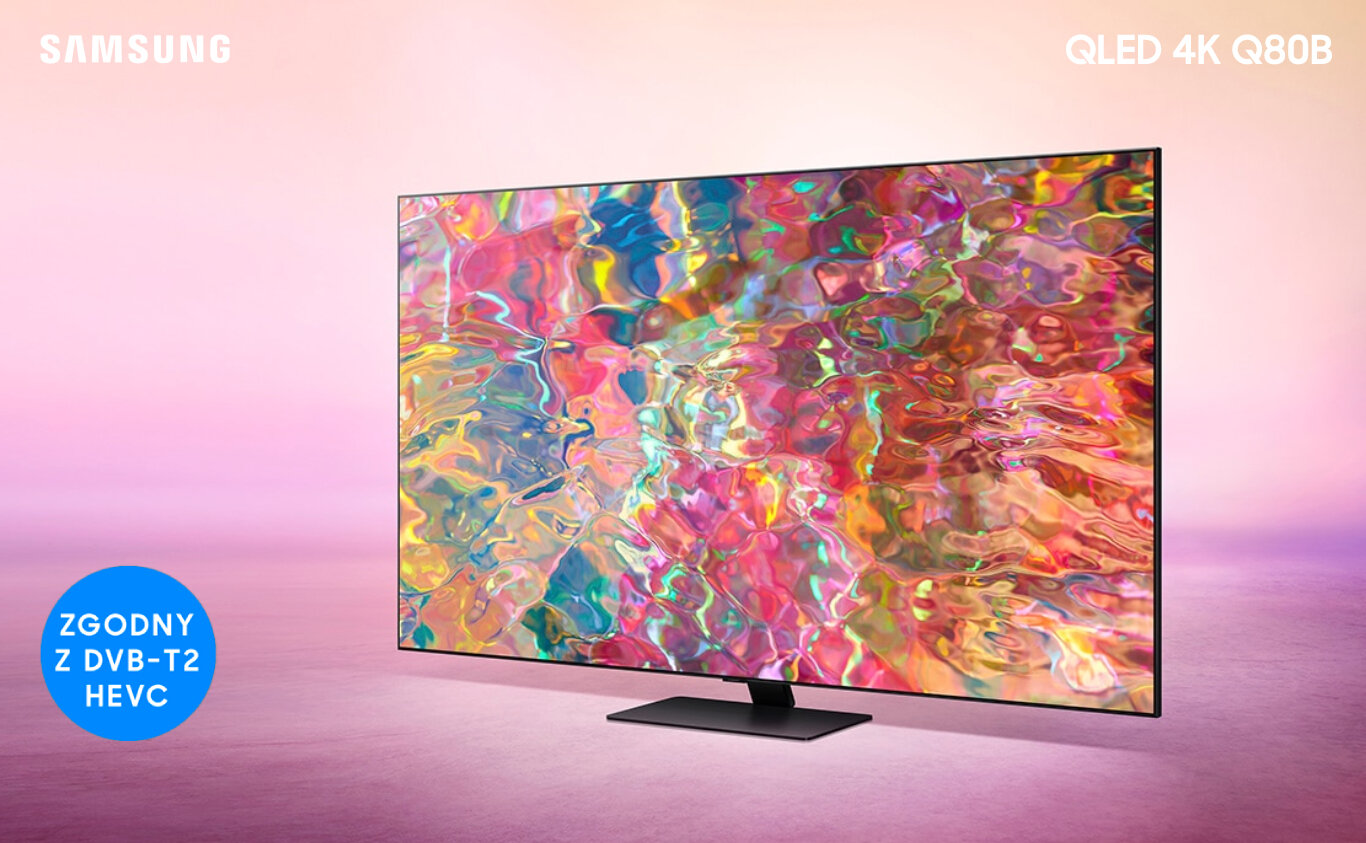 phpmmlumx q80b Ekran Q80B wyświetla szczegółową, rozblendowaną grafikę, która prezentuje trwałość kolorów w technologii Quantum Dot. Q80BATXXH