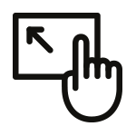 Ikonka informująca o sterowaniu dotykowym Ikonka informująca o sterowaniu dotykowym