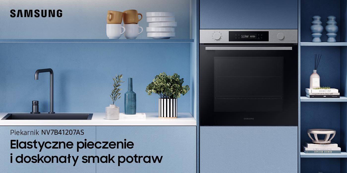 Wygoda pieczenia z piekarnikiem Samsung NV7B41207AS dostępnym w sklepach Media Expert Wygoda pieczenia z piekarnikiem Samsung NV7B41207AS dostępnym w sklepach Media Expert