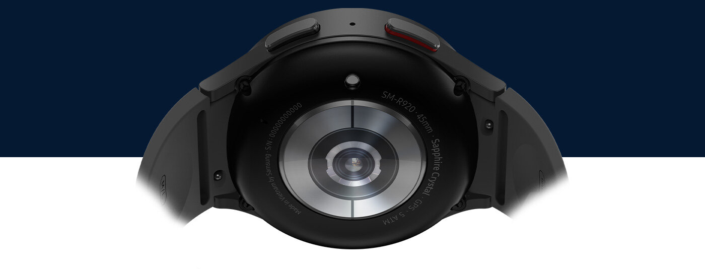 Zwiększona dokładność pomiarów parametrów ciała w nowym Galaxy Watch5 Pro Zwiększona dokładność pomiarów parametrów ciała w nowym Galaxy Watch5 Pro