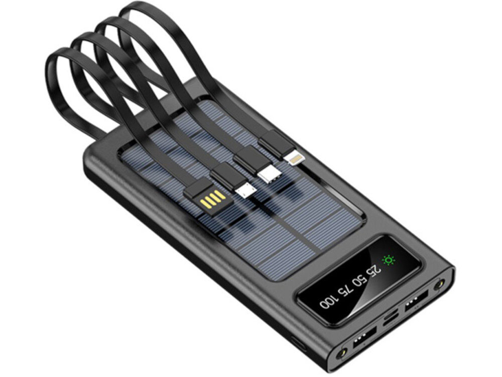 Powerbank solarny EXTRALINK EPB-091 10000 mAh Czarny roznorodne zlacza