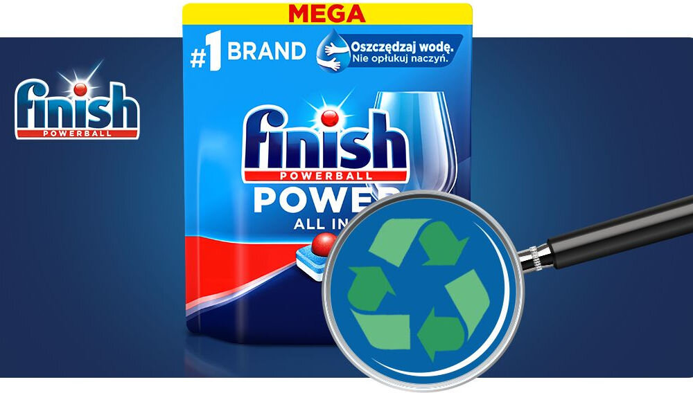 Tabletki do  zmywarek FINISH Powerball Power All in 1 Fresh - 100 szt. recykling