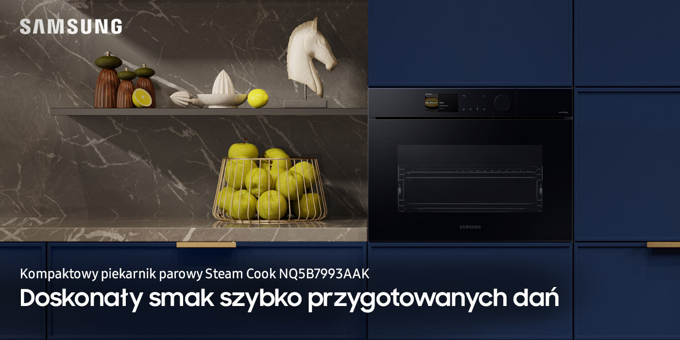 Kompaktowy piekarnik parowy Samsung NQ5B7993AAK dostępny w sklepach Media Expert Kompaktowy piekarnik parowy Samsung NQ5B7993AAK dostępny w sklepach Media Expert