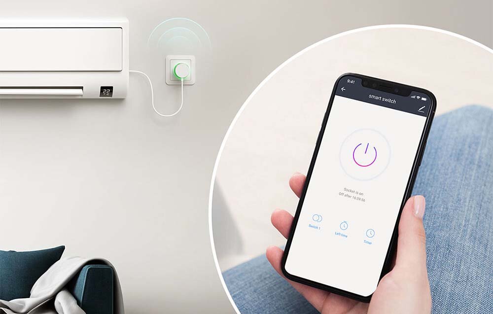 Gniazdko GOSUND SP111 Wi-Fi aplikacja Smart Life w polskiej wersji jezykowej tworzenie harmonogramow automatyczne dzialanie podglad zuzycia energii wylacznie w sieciach WLAN 2,4 GHz symulacja obecnosci w domu