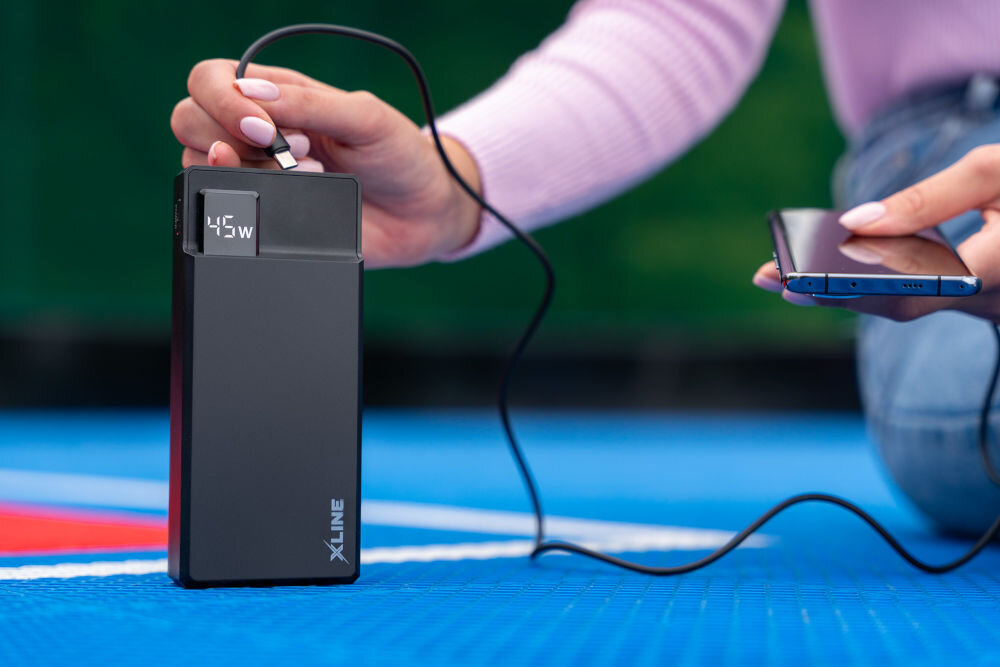 Powerbank XLINE GPB245K 20000 mAh Biały 65W ładowanie laptopa tworzywo abs